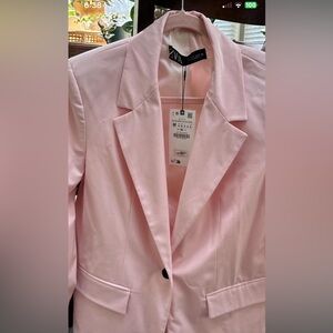 Zara Women's Baby Pink Blazer